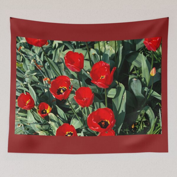 Item preview, Crimson Blooms: Vibrant Red Tulips in Spring designed and sold by ArtworkNorth.