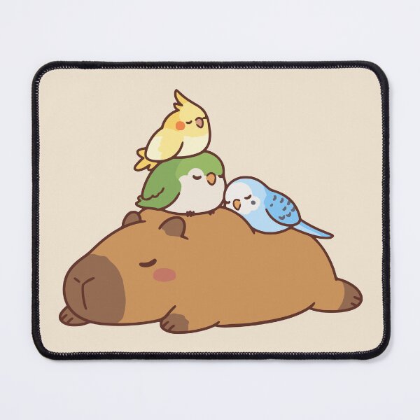 Item preview, Sleeping Capybara With Birds designed and sold by Doodlywood.