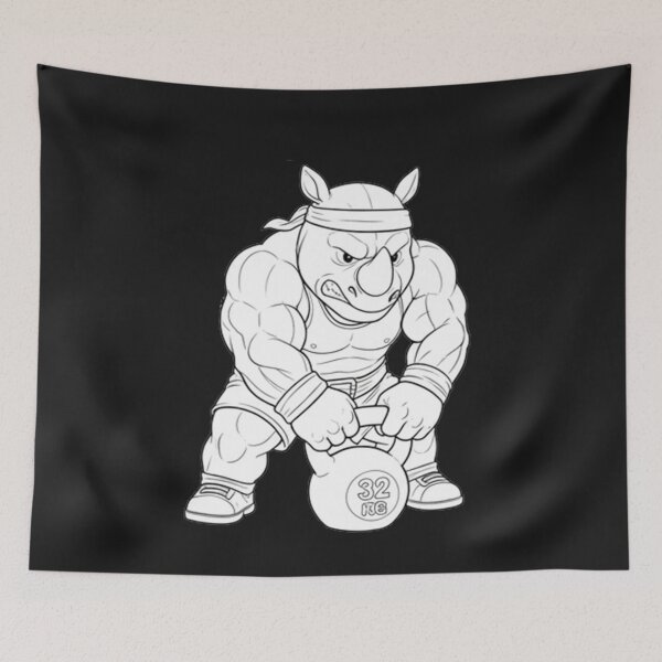 Item preview, Gym rhino bodybuilder workout designed and sold by wonghong.