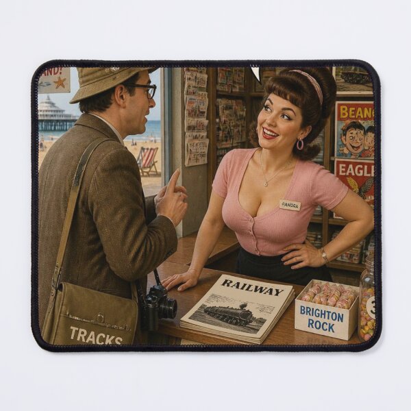 Item preview, Seaside Postcard: Trainspotter designed and sold by halibutgoatramb.
