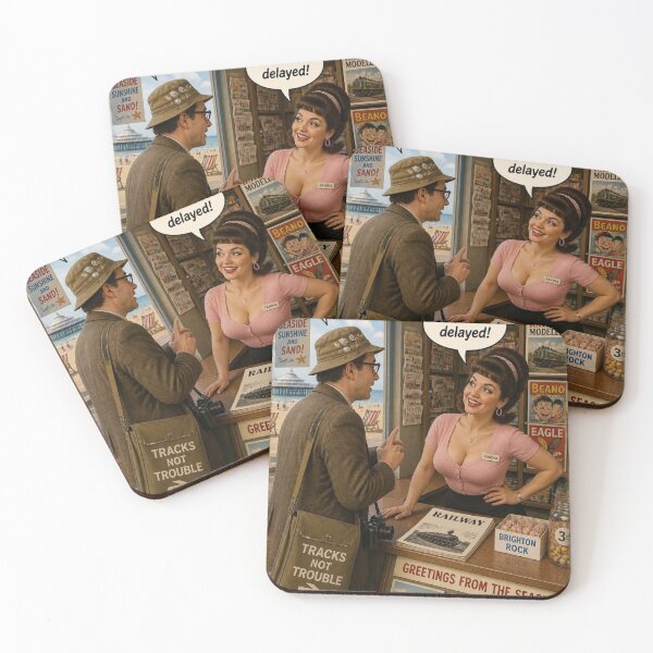 Item preview, Seaside Postcard: Trainspotter designed and sold by halibutgoatramb.