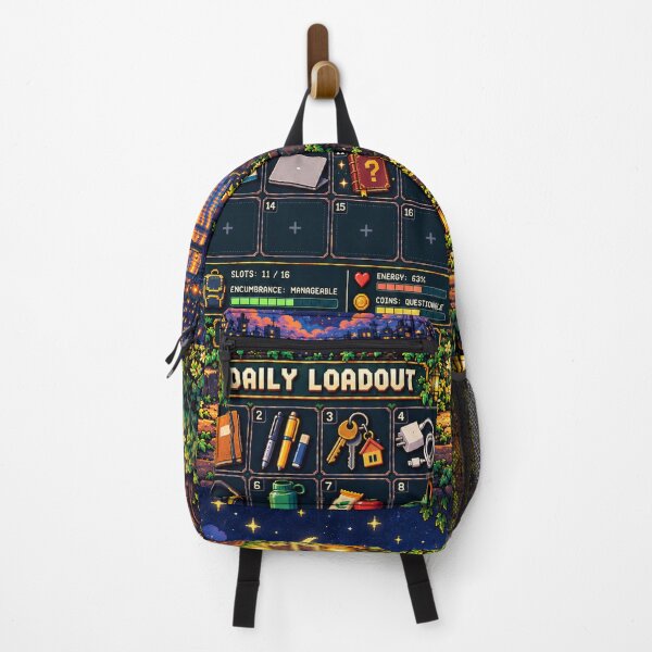 Item preview, Daily Loadout – Retro RPG Inventory Backpack Design designed and sold by astersgraphics.