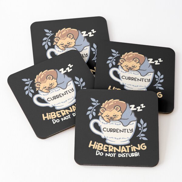 Item preview, Currently Hibernating Cute Hedgehog In Teacup Sleeping Winter Lover designed and sold by DevilMayCrySh.