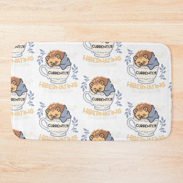 Item preview, Currently Hibernating Cute Hedgehog In Teacup Sleeping Winter Lover designed and sold by DevilMayCrySh.