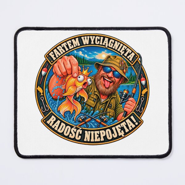 Item preview, Lucky Fishing Catch Polish Quote Funny Angler designed and sold by CrazySzoopWorld.