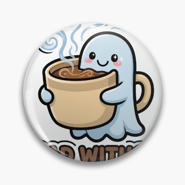 Artikelvorschau, Niedlicher Geist umarmt riesige Kaffeetasse – Tot ohne Kaffee-Aufkleber entworfen und verkauft von xiaoxiaochibi.