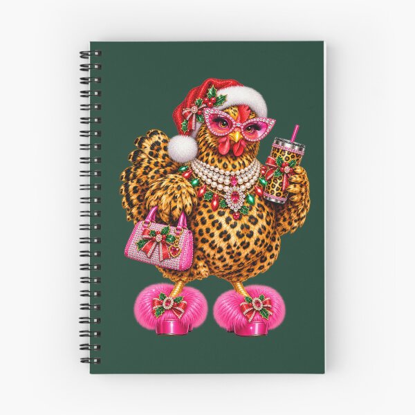 Item preview, Christmas Glam Leopard Chicken Pink Holiday Fashion Art designed and sold by AmiGraph.