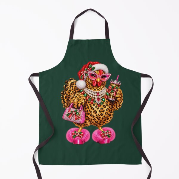 Item preview, Christmas Glam Leopard Chicken Pink Holiday Fashion Art designed and sold by AmiGraph.