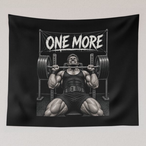 Item preview, One More Rep Bodybuilding Gym Motivation designed and sold by CrazySzoopWorld.