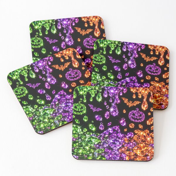 Item preview, Sparkling Halloween Crystal Diamonds Glitter Gems Pumpkin Bats designed and sold by BloomOfDesign.