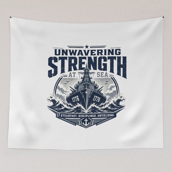 Item preview, Navy Seal Soldier Marine Unwavering Strength At Sea Them Motivational Slogan gift for Armed Forces Marines designed and sold by LD ART.