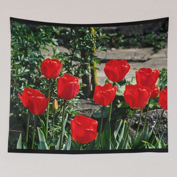 Item preview, Vibrant Red Tulips in Spring Bloom designed and sold by ArtworkNorth.
