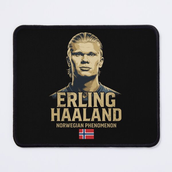 Item preview, Erling Haaland Football Portrait Graphic Design designed and sold by MichaelReed-Art.