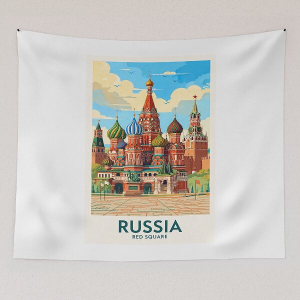 Item preview, Russia — Red Square — A Dreamy Purple Sunset Over the Heart of Moscow designed and sold by DibujandoPorfa.
