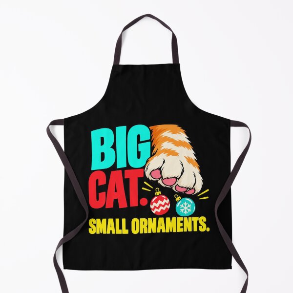 Item preview, Big Cat Small Ornaments Large Cat Holiday Humor designed and sold by DreamLayerStudio.