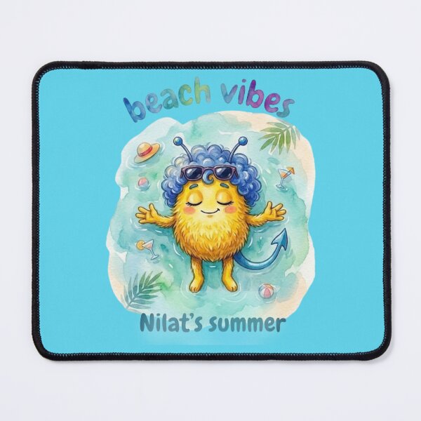 Item preview, Nilat, the fluffy yellow creature's beach vibes designed and sold by TB-73.