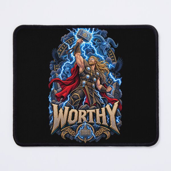 Item preview, Worthy Thor Norse Thunder God designed and sold by Gabriela Mihai.