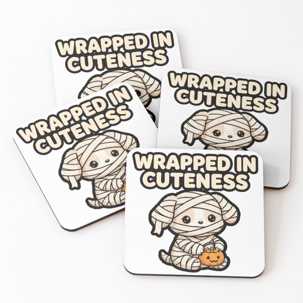 Item preview, Cute Mummy Puppy Holding Pumpkin Candy Bucket Sticker designed and sold by xiaoxiaochibi.