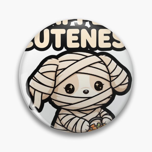 Item preview, Cute Mummy Puppy Holding Pumpkin Candy Bucket Sticker designed and sold by xiaoxiaochibi.
