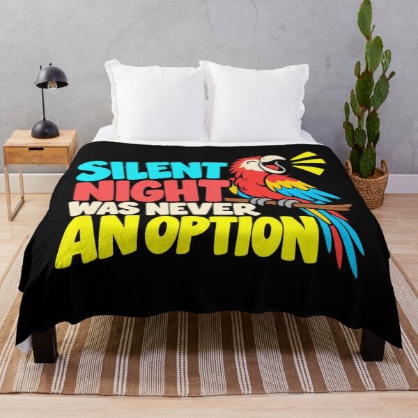 Item preview, Silent Night Was Never An Option Parrot Humor designed and sold by DreamLayerStudio.