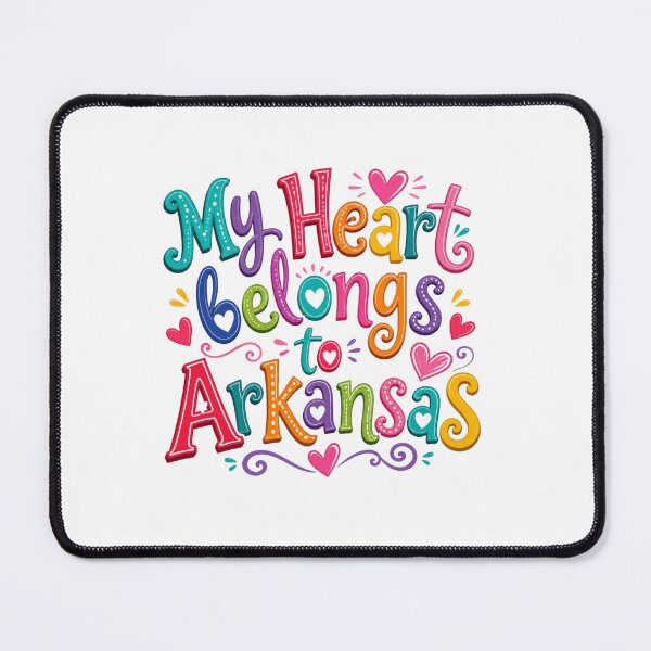 Item preview, My Heart Belongs to Arkansas - Cute Souvenir Travelers Gift for Men Women & Kids designed and sold by Mozaic Clothes.