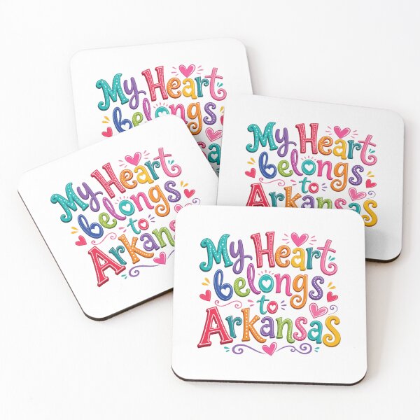 Item preview, My Heart Belongs to Arkansas - Cute Souvenir Travelers Gift for Men Women & Kids  designed and sold by Mozaic Clothes.