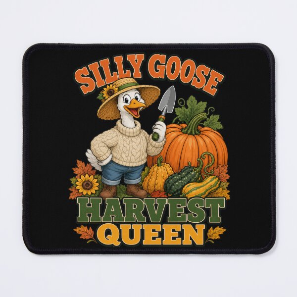 Item preview, Silly Goose Harvest Queen Funny Fall Farmer designed and sold by Design Vibras.