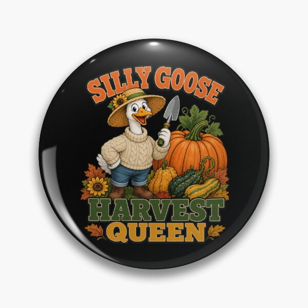 Item preview, Silly Goose Harvest Queen Funny Fall Farmer designed and sold by Design Vibras.