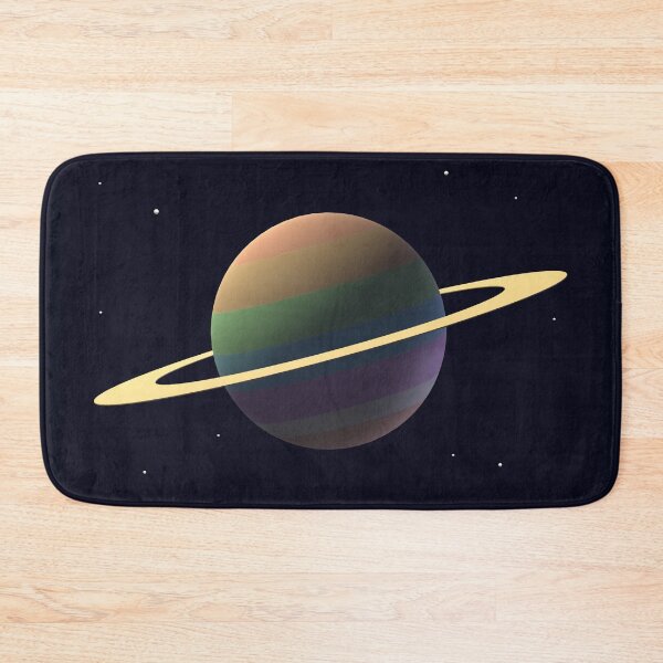 Item preview, Vintage Sci-Fi Pastel Saturn - 100% Mouse-Drawn MS Paint Art designed and sold by ArtisticJump.
