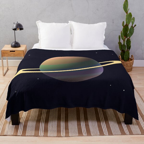 Item preview, Vintage Sci-Fi Pastel Saturn - 100% Mouse-Drawn MS Paint Art designed and sold by ArtisticJump.