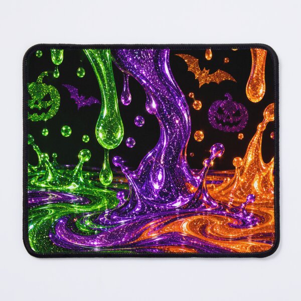 Item preview, Glitter Halloween Slime Dripping Purple Green Orange Spooky Art designed and sold by BloomOfDesign.