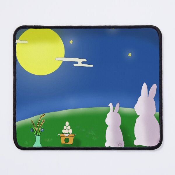 Item preview, Rabbits Watching Yellow Moon designed and sold by Knoabitit.