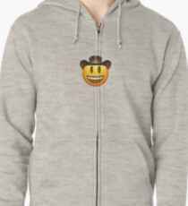 cowboy emoji Zipped Hoodie