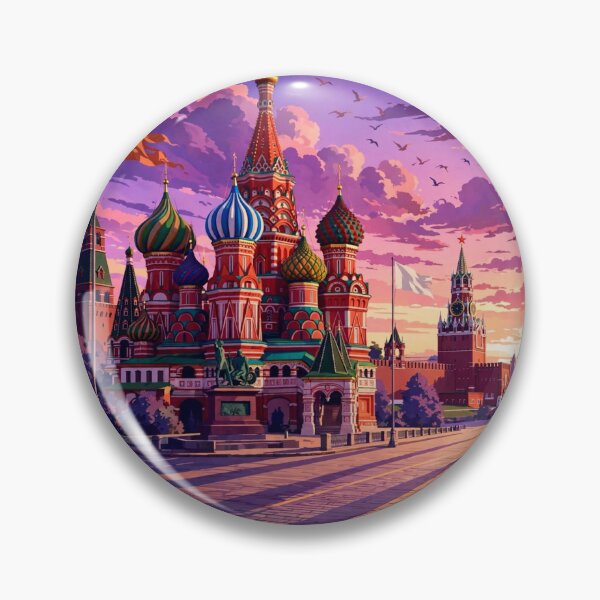 Item preview, Russia — Red Square — A Dreamy Purple Sunset Over the Heart of Moscow designed and sold by DibujandoPorfa.
