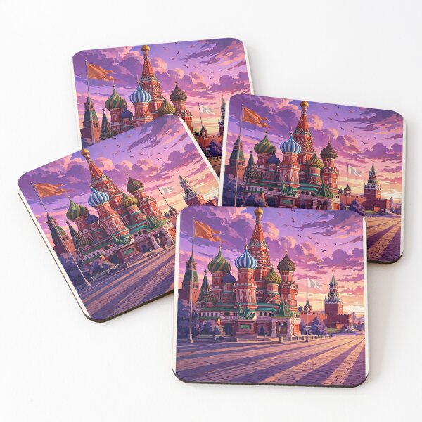 Item preview, Russia — Red Square — A Dreamy Purple Sunset Over the Heart of Moscow designed and sold by DibujandoPorfa.