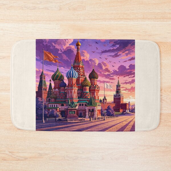 Item preview, Russia — Red Square — A Dreamy Purple Sunset Over the Heart of Moscow designed and sold by DibujandoPorfa.