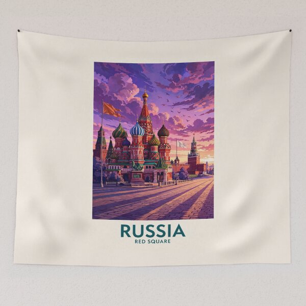 Item preview, Russia — Red Square — A Dreamy Purple Sunset Over the Heart of Moscow designed and sold by DibujandoPorfa.