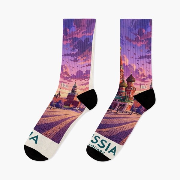 Item preview, Russia — Red Square — A Dreamy Purple Sunset Over the Heart of Moscow designed and sold by DibujandoPorfa.
