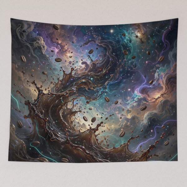Item preview, Coffee Meets the Universe – Cosmic Fantasy Splash Art designed and sold by Marcu Ioachim.