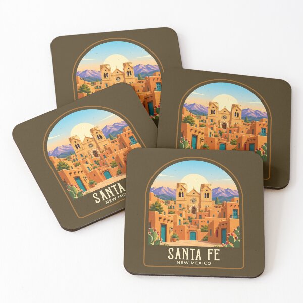Item preview, Santa Fe Vintage Travel Illustration designed and sold by HomeLivingCo.
