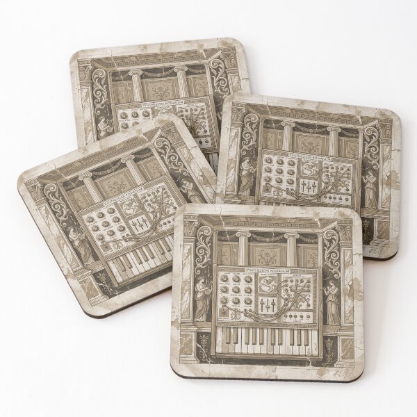 Item preview, Sepia Synthesizer Romanum - Vintage Etching Music Art  designed and sold by codex antique.
