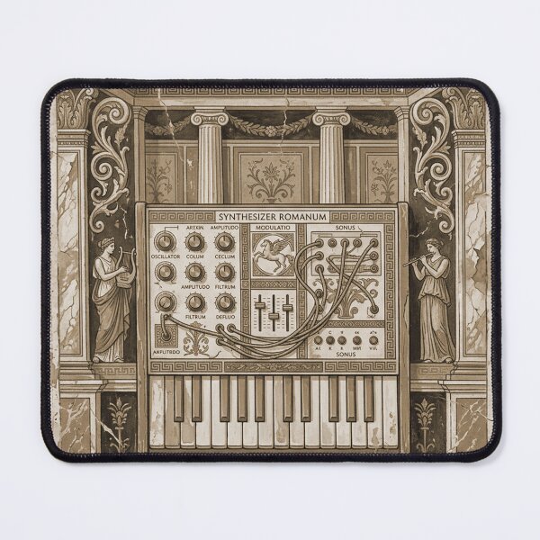 Item preview, Sepia Synthesizer Romanum - Vintage Etching Music Art designed and sold by codex antique.