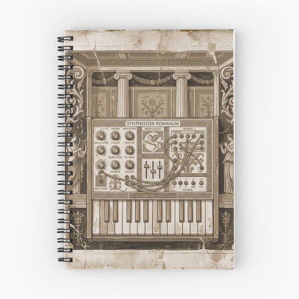 Item preview, Sepia Synthesizer Romanum - Vintage Etching Music Art  designed and sold by codex antique.