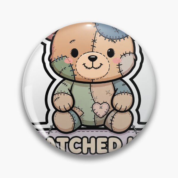 Item preview, Cute Frankenstein Patchwork Teddy Bear Halloween Sticker designed and sold by xiaoxiaochibi.