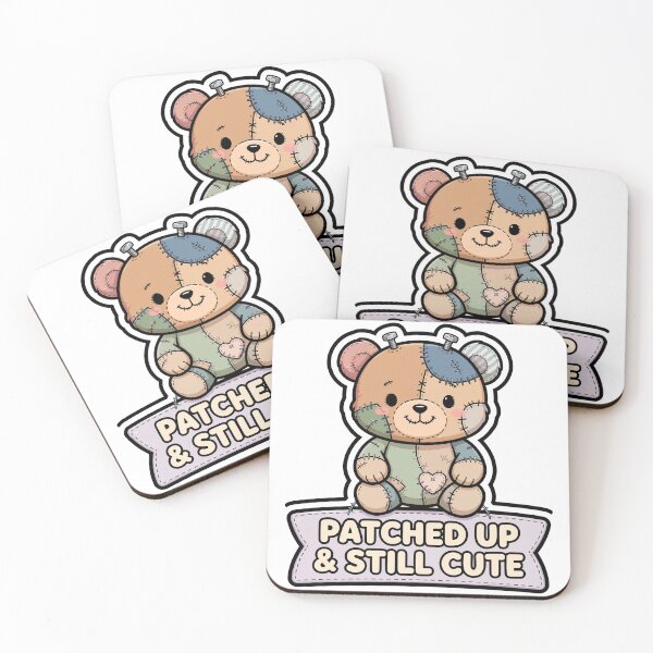 Item preview, Cute Frankenstein Patchwork Teddy Bear Halloween Sticker designed and sold by xiaoxiaochibi.