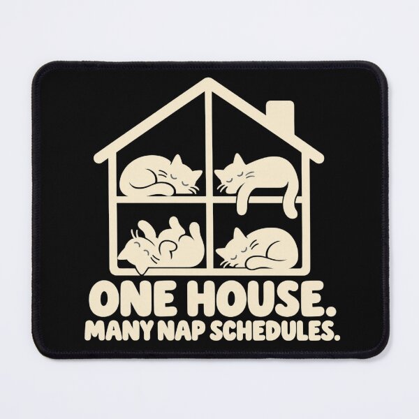 Item preview, One House Many Nap Schedules Multi Cat Humor designed and sold by DreamLayerStudio.