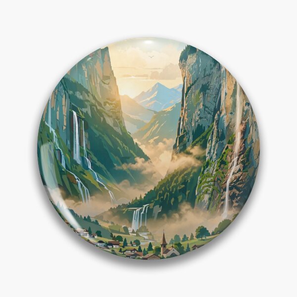 Item preview, Switzerland — Lauterbrunnen Valley — A Golden Morning Among the Swiss Alps designed and sold by DibujandoPorfa.