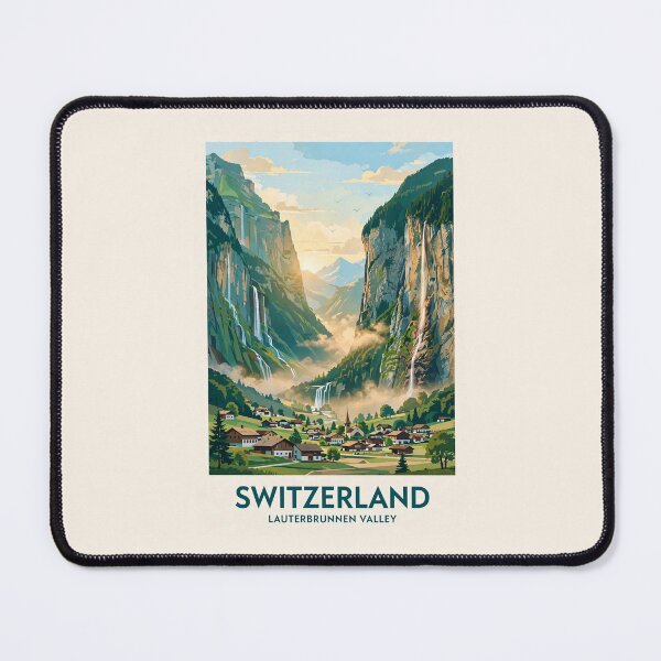 Item preview, Switzerland — Lauterbrunnen Valley — A Golden Morning Among the Swiss Alps designed and sold by DibujandoPorfa.