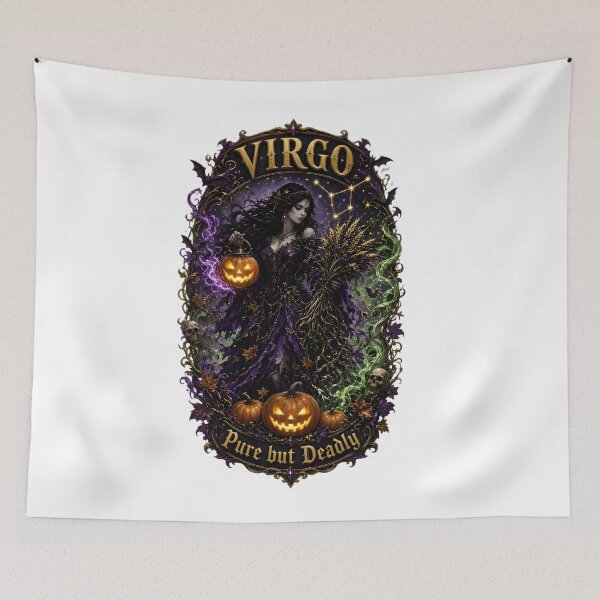 Item preview, Virgo Pure But Deadly Halloween designed and sold by Zodiac Celestial Art.