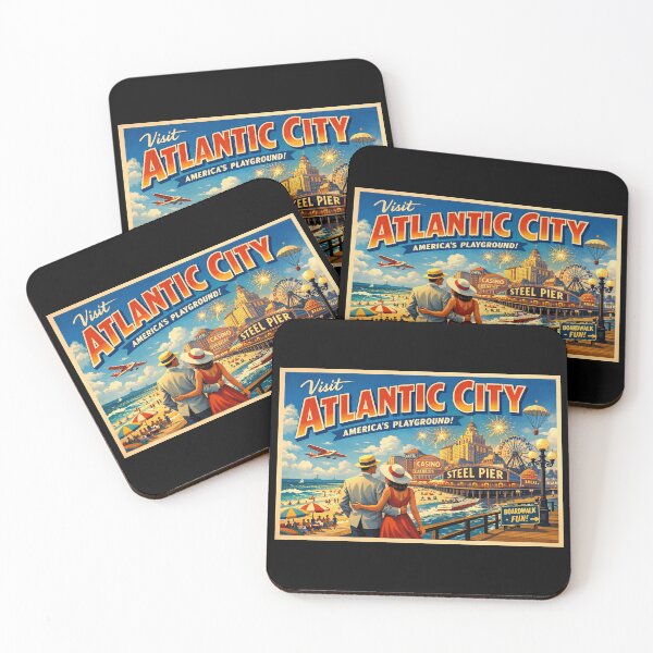 Item preview, Atlantic City Travel Poster - America’s Playground Boardwalk designed and sold by ArtworkNorth.